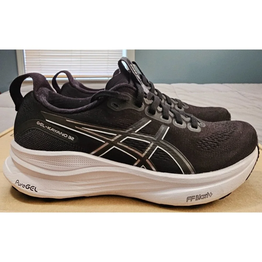 ASICS® (Women's 6 B) GEL-KAYANO™ 32 Running Shoes in Black/White - $165